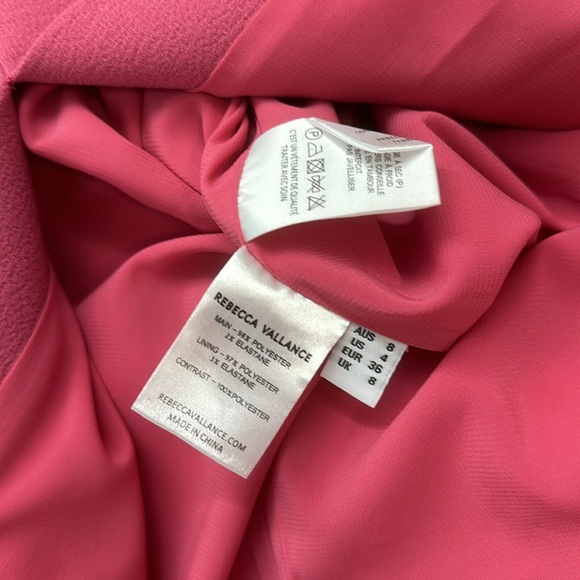 Rebecca Vallance Anais Bow Midi Dress, Rose Pink, 8 UK/ 4US - Picture 15 of 16